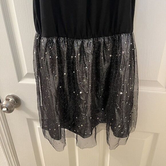 Imoga Lisette Dress Black Silver Metallic Moon and Stars Tulle Girls Size 10 - Picture 3 of 9
